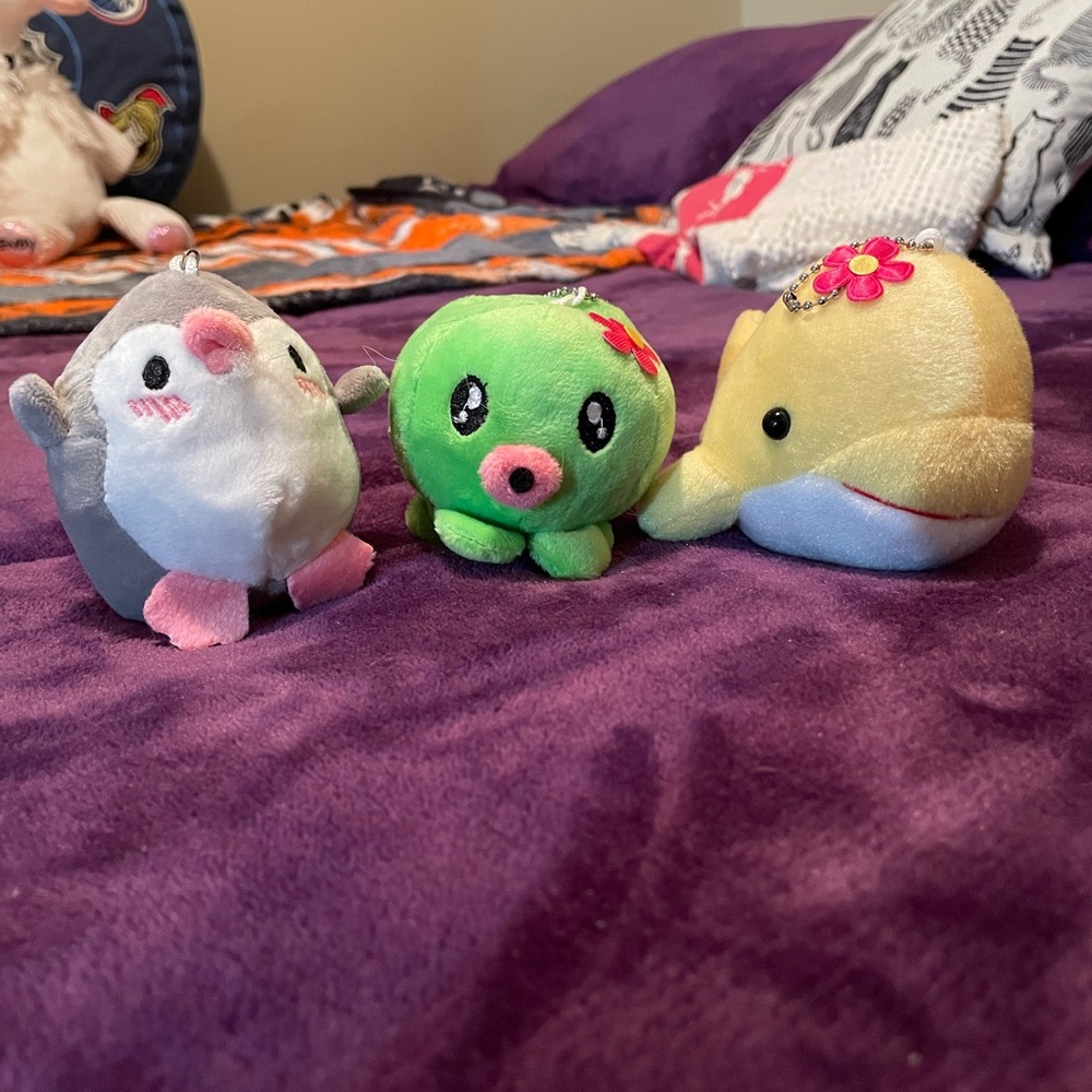 Adorable Plush Toy Keychain Set